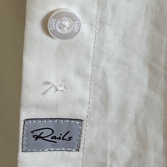 Rails Janae Shirt White Eyelet Hearts - Picture 7 of 8